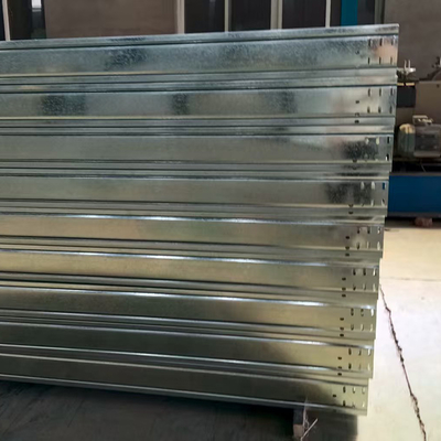 Powdercoated Electrical Wire Cable Tray 225mm Galvanised Trunking For Construction Industrial