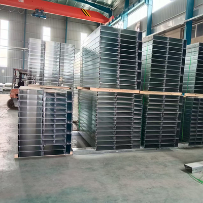 400x100 Ceiling Mounted Industrial Ventilated Cable Tray Powdercoated Stainless Steel