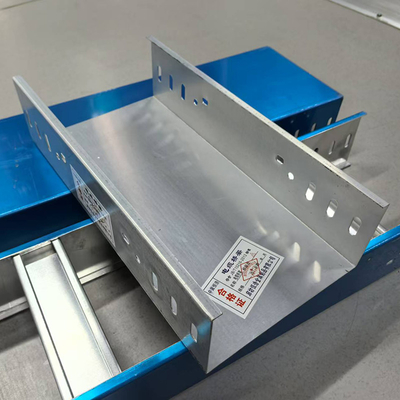 Ventilated Electromagnetic Pre Galvanised Cable Tray 4 Inch Customized