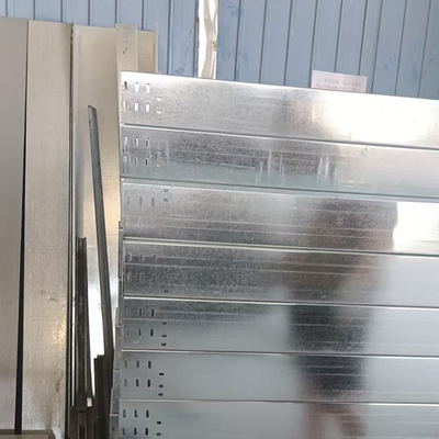Solid Bottom Hot Dipped Galvanized Trunking Slotted Aluminium Perforated Cable Tray 300x150